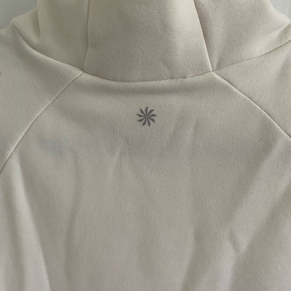 Athleta Cream Women's high neck sweatshirt - Picture 3 of 4
